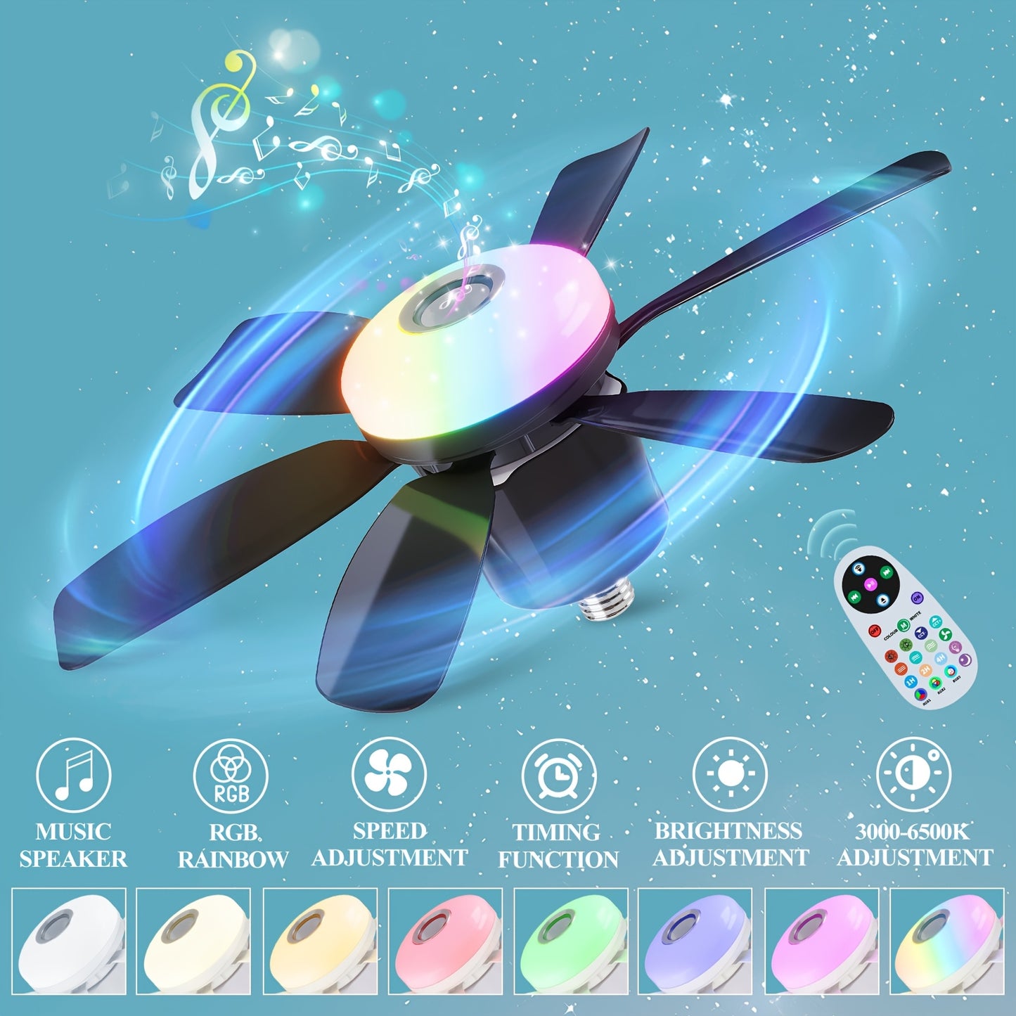 Ventilateur de plafond intelligent 3 en 1 - Topdecheztop.fr