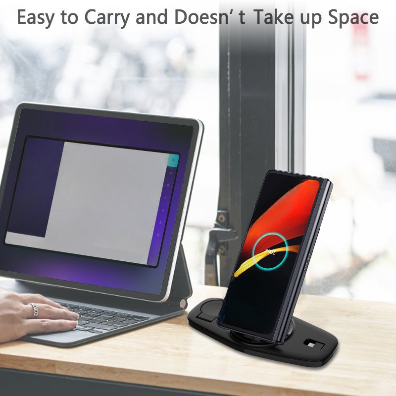 Station de Charge Pliable Portable USB-C - Compatible Samsung Galaxy S25 S24 Ultra Watch 6 5 Pro Noir