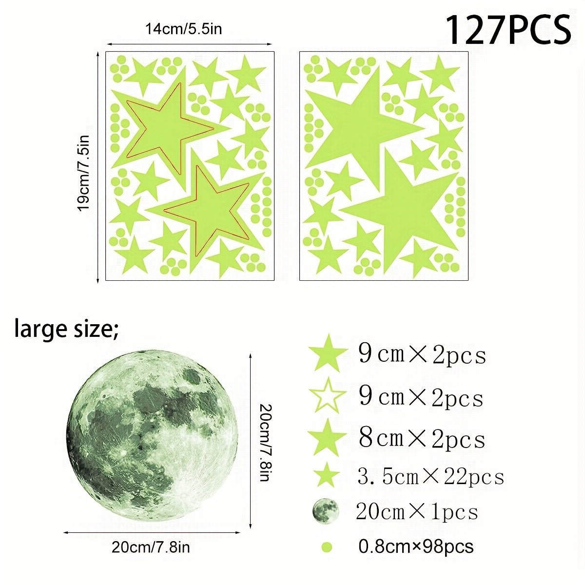 127 autocollants lumineux - Topdecheztop.fr