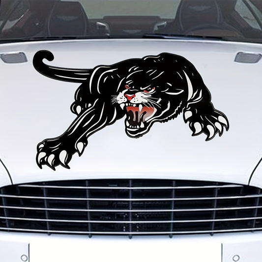 Autocollant Capot Voiture Panthère Noire – Vinyle Brillant Imprimé Animalier