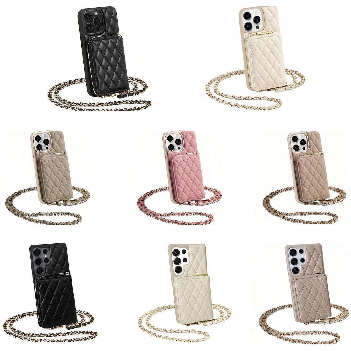 Étui Téléphone Similicuir avec Fermeture Éclair – Support, Protection Objectif – iPhone & Samsung 📱✨