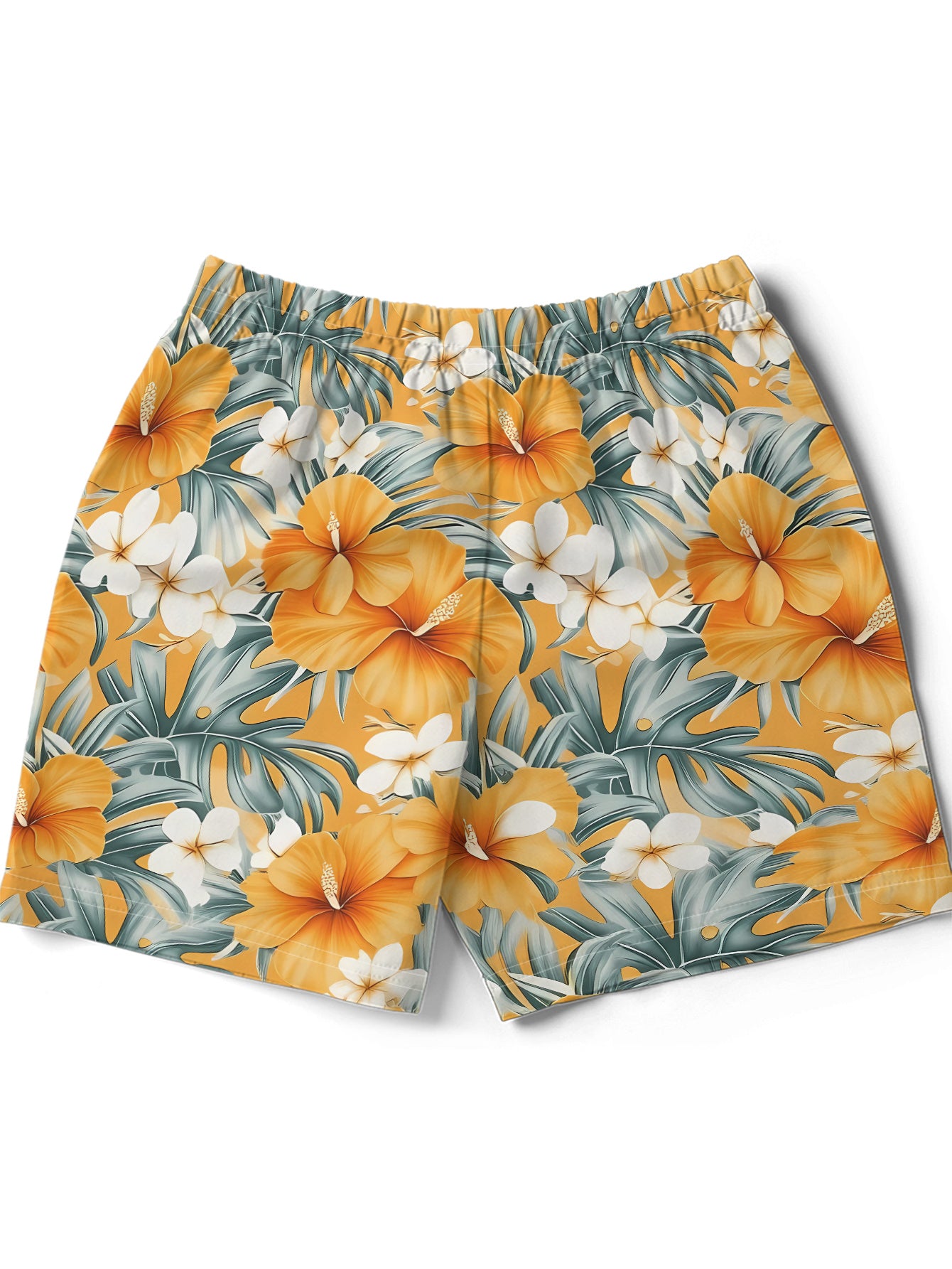 Short de bain homme séchage rapide imprimé palmier tropical - Plage été