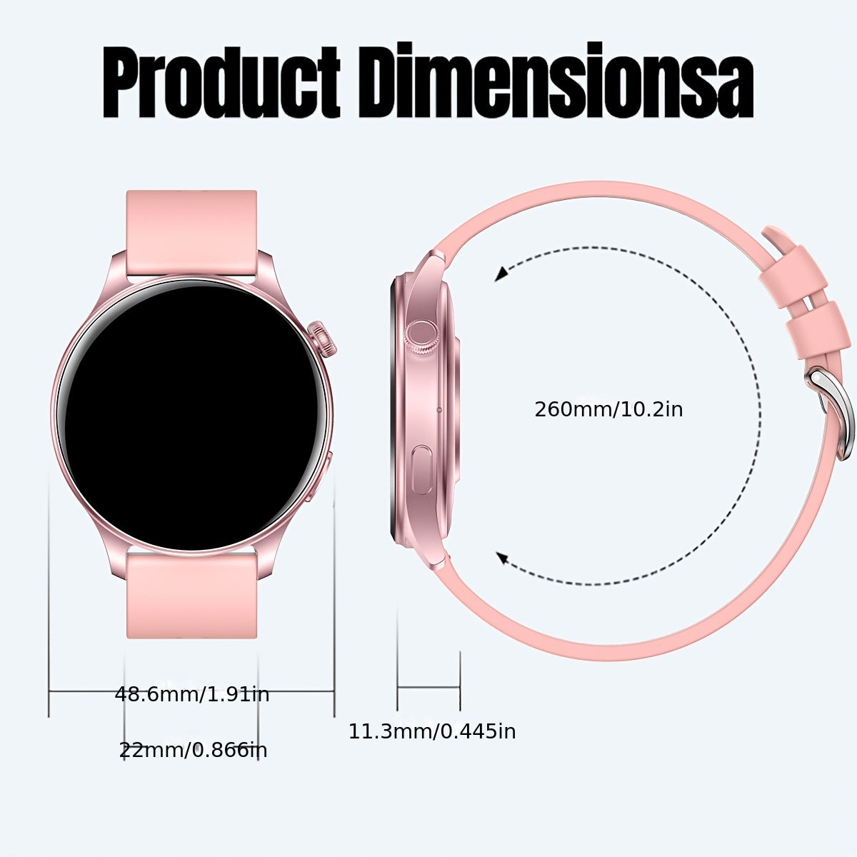 Montre Connectée Femme – Écran AMOLED HD 1,53", Appels Sans Fil, Assistant Vocal & 100+ Apps | IP68