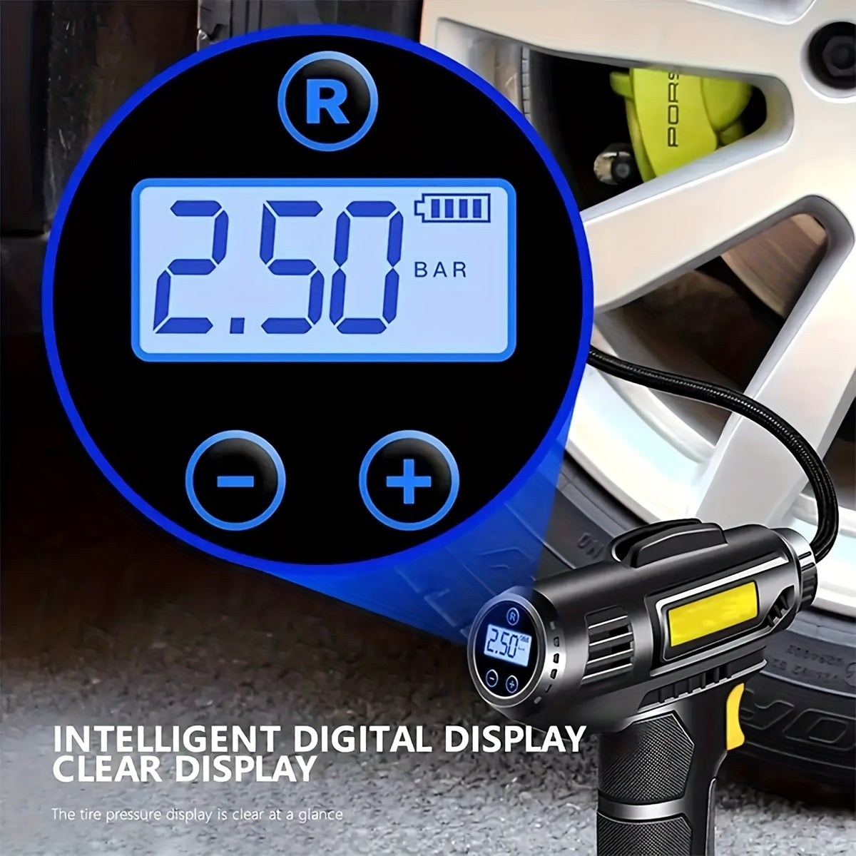 Compresseur d'air et gonfleur portable 120 W - Sans fil, rechargeable par USB - Topdecheztop.fr
