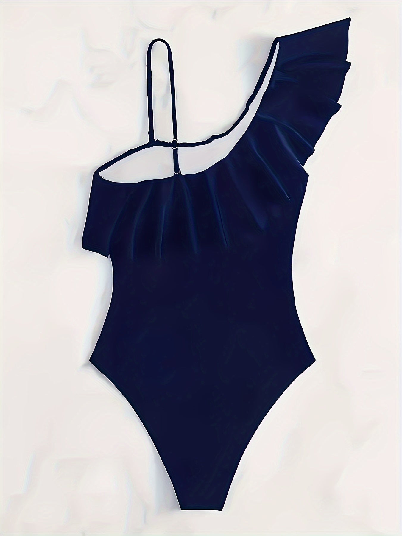Maillot de Bain Une Pièce Femme – Élégant, Maille Extensible, Une Épaule 👙✨