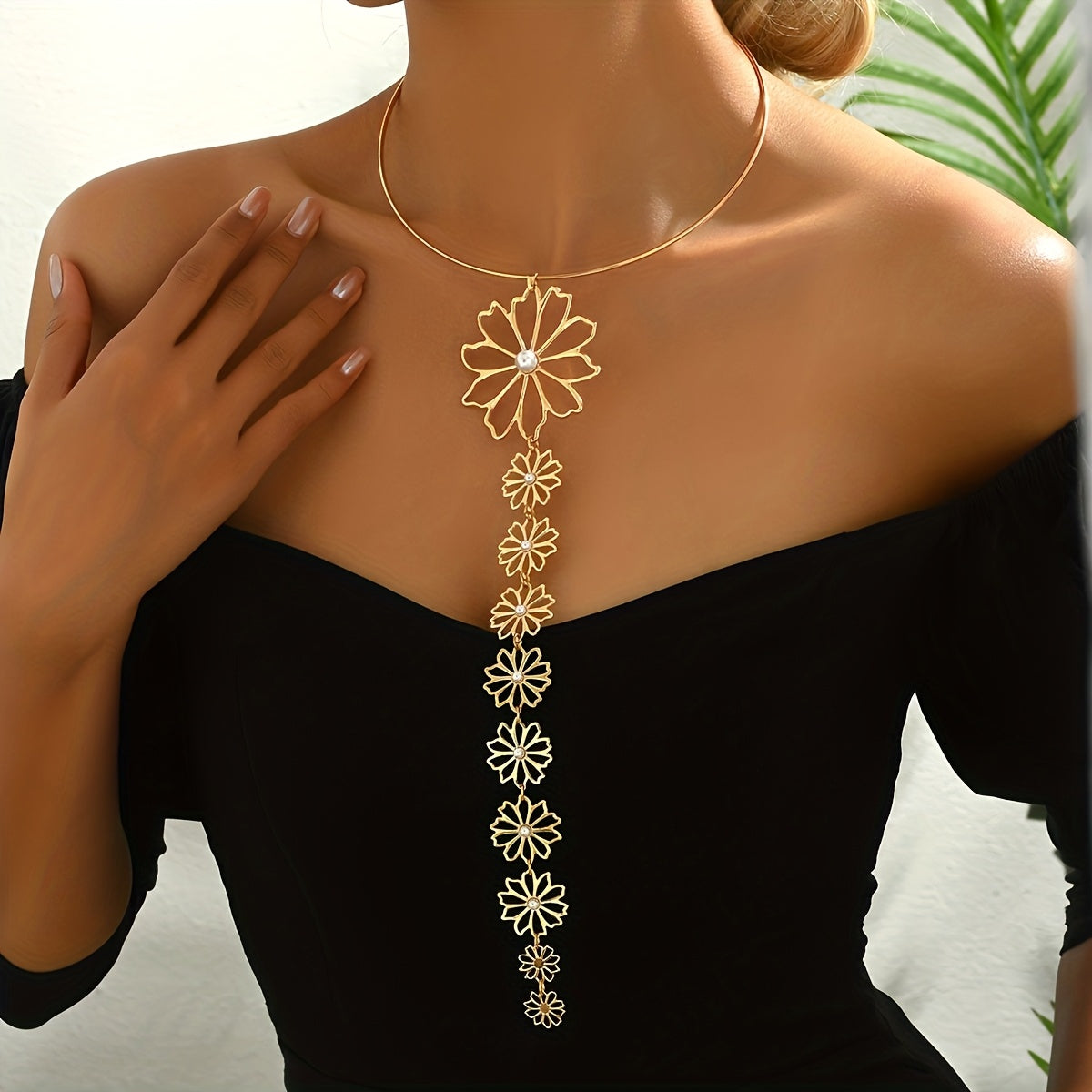 Collier Femme Vintage Fleur Ajouree Elegante - Style Retro Chic