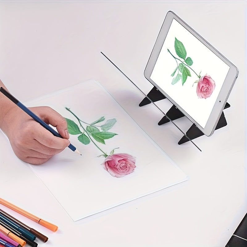 Planche à dessin optique avec miroir et support réglable