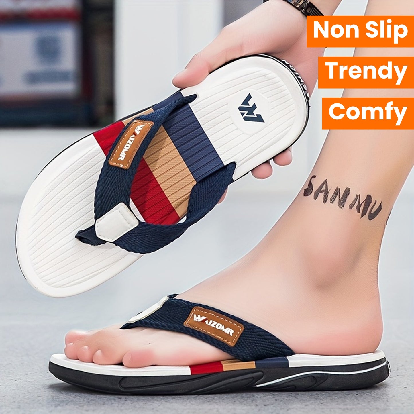 Tongs tendance pour hommes, confortables, antidérapantes - Topdecheztop.fr
