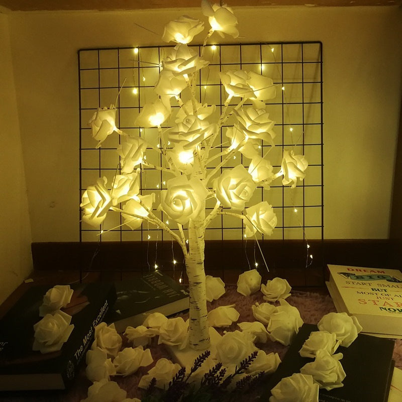 Lampe  avec roses brillantes - Topdecheztop.fr