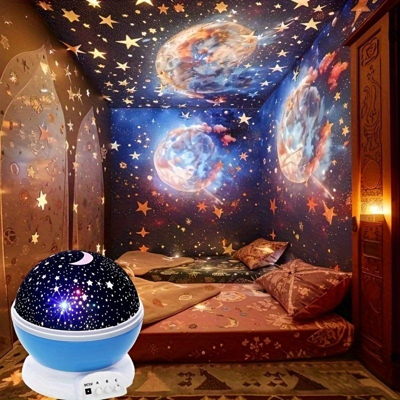 Projecteur d'étoiles et de lune rotatif 3D alimenté par USB - Topdecheztop.fr