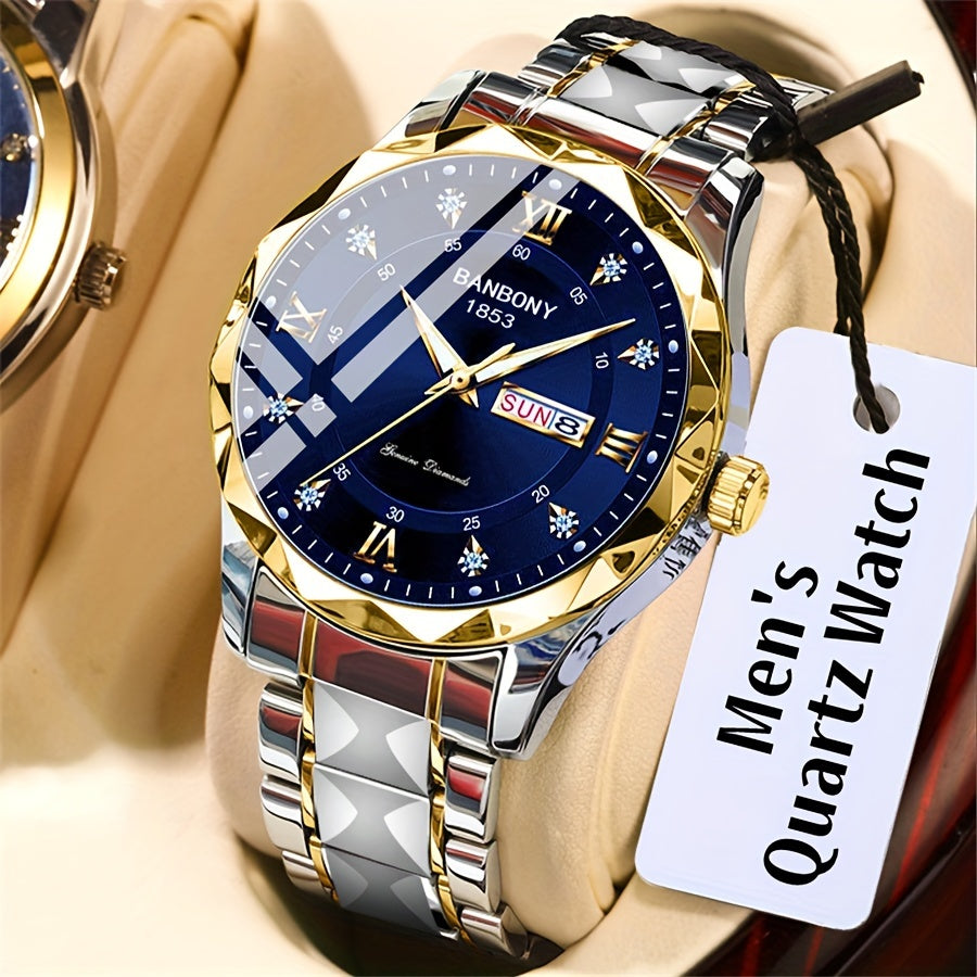Montre multifonctionnelle pour homme avec bracelet en acier inoxydable - Topdecheztop.fr