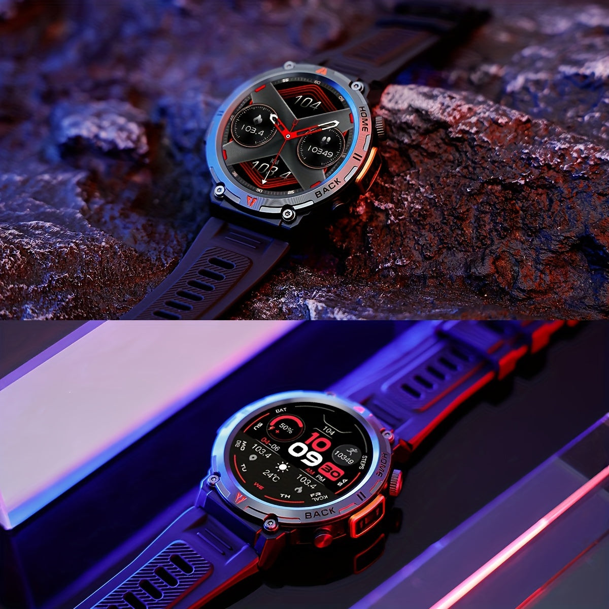 Montre connectée  pour homme avec écran TFT 360p, écran 3,68 cm - Topdecheztop.fr