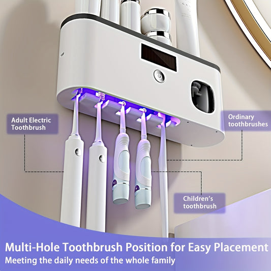 Porte-Brosse à Dents Intelligent + Distributeur de Dentifrice Automatique