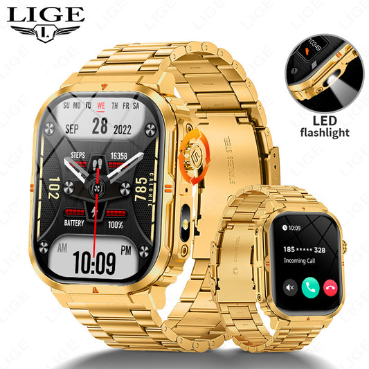 Montre Connectee LIGE Homme Femme - Etanche IP68, Notifications, Declencheur Photo