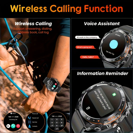 Montre Connectée CatShin 2-en-1 – Écouteurs Sans Fil, Écran IPS HD 3,86 cm, IP67 & 100+ Modes Sportifs
