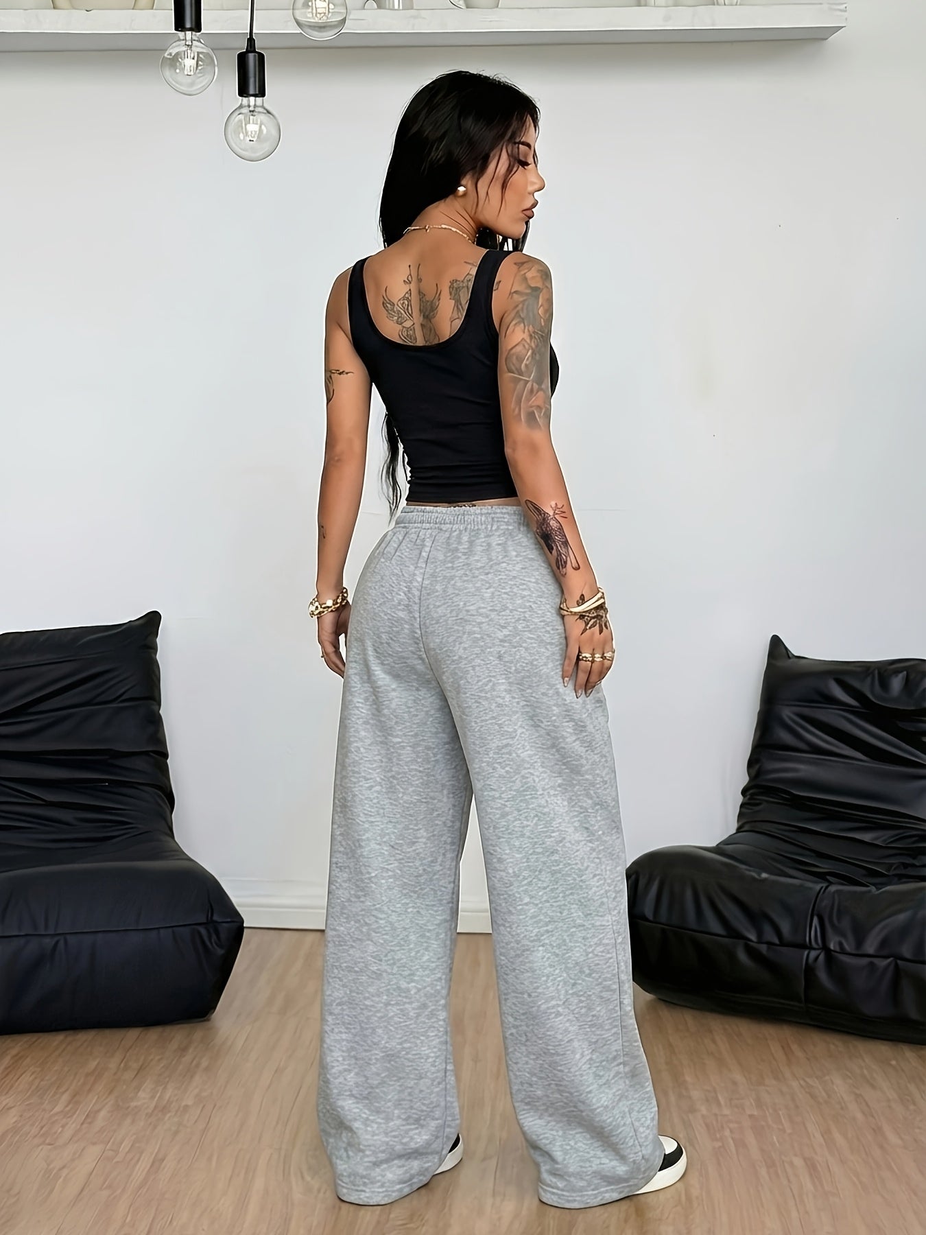 Ensemble 2 Pièces Style Y2K Femme – Débardeur Ajusté & Pantalon Large Élégant | Toutes Saisons | XS au XL