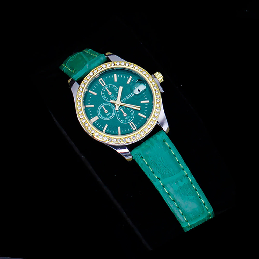 Coffret Montre-Bijou Carrée Femme – 5 Pièces : Montre + Collier + Boucles + Bague ✨