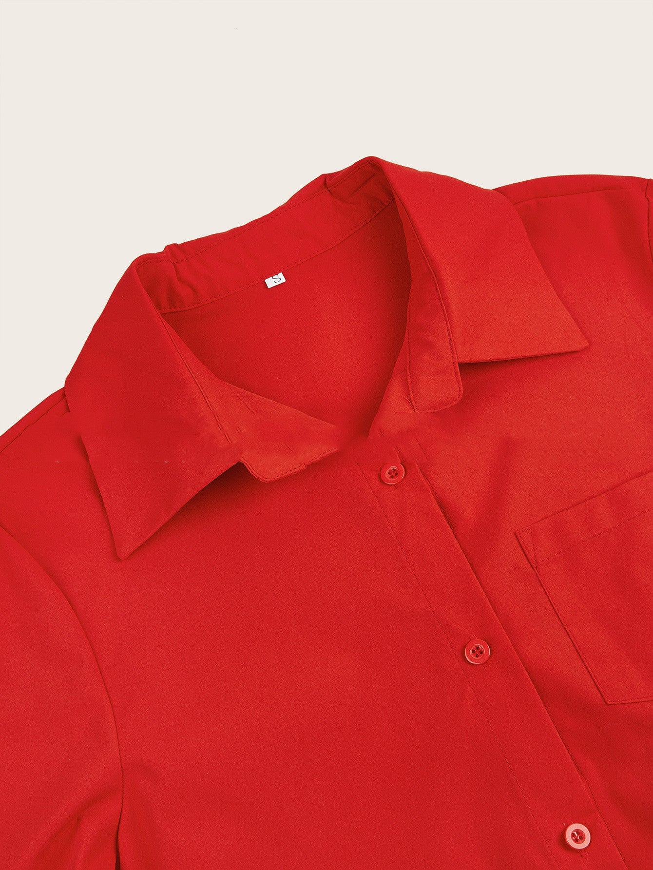 Robe Chemise Manches Longues Femme – Col Polo, Couleur Unie, Mi-Longue Grande Taille