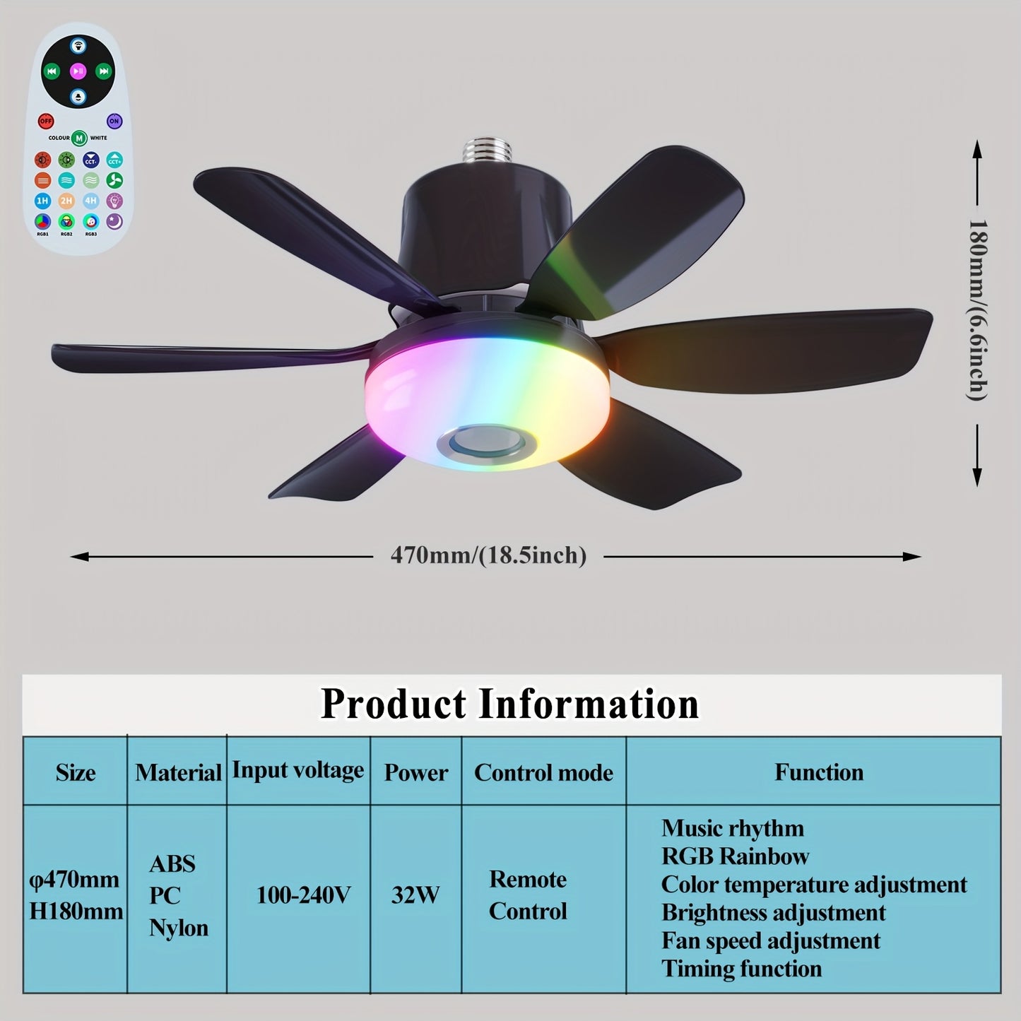 Ventilateur de plafond intelligent 3 en 1 - Topdecheztop.fr