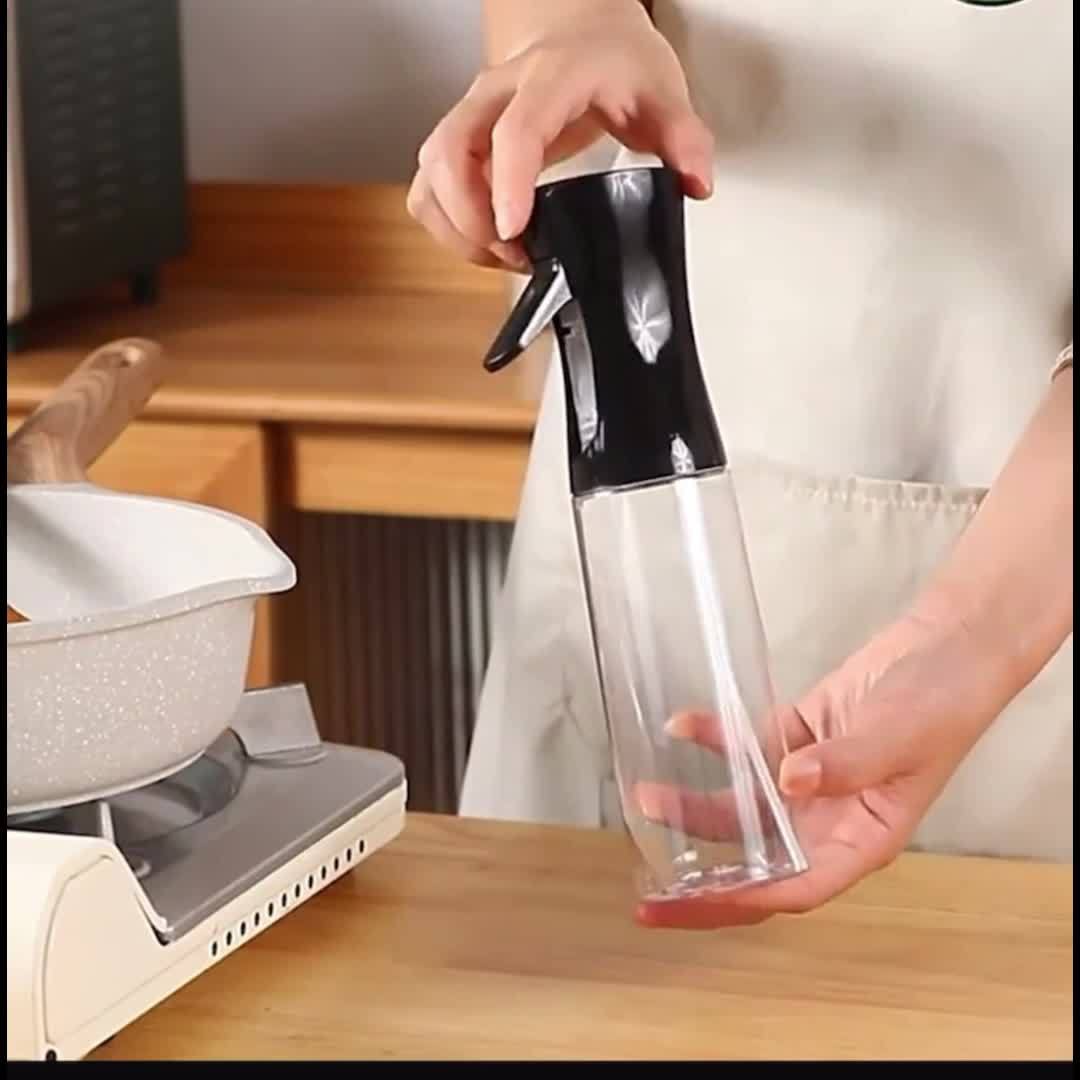 Pulvérisateur d’Huile 300ml — Vaporisation Fine, Dosage Précis, Cuisson Saine, Noir