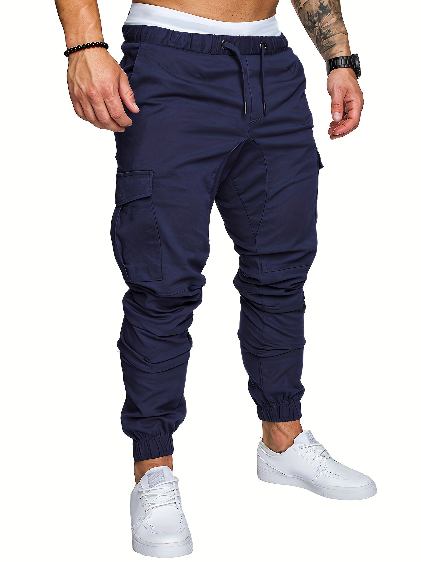Pantalon Cargo Homme Multi-Poches – 95% Coton, Coupe Régulière, 7 Coloris, S à XXL