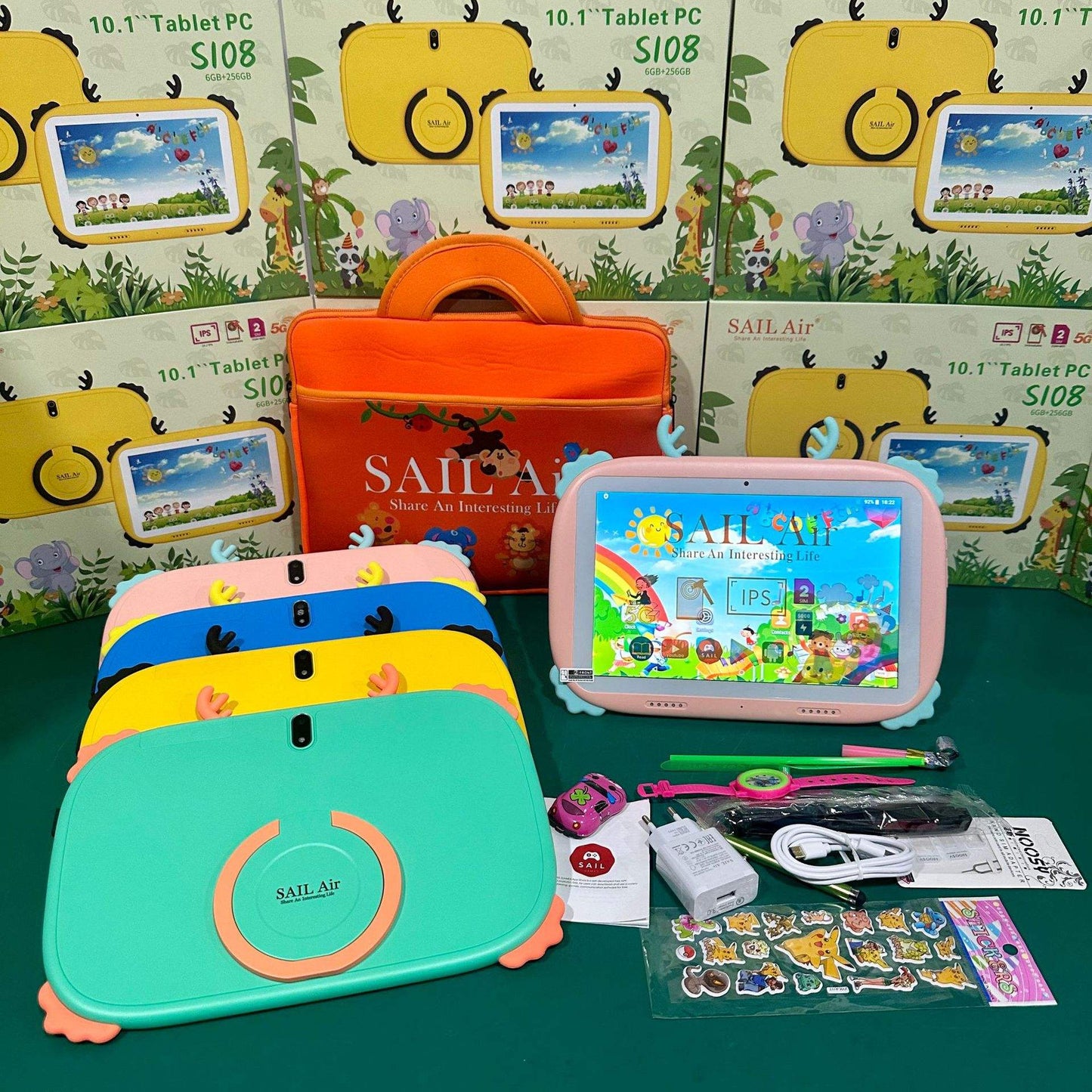 Tablette Enfant 10 pouces Air 108 Android 12 - 2Go RAM 32Go, 4G WiFi, 5000mAh, Caméra 5MP+13MP