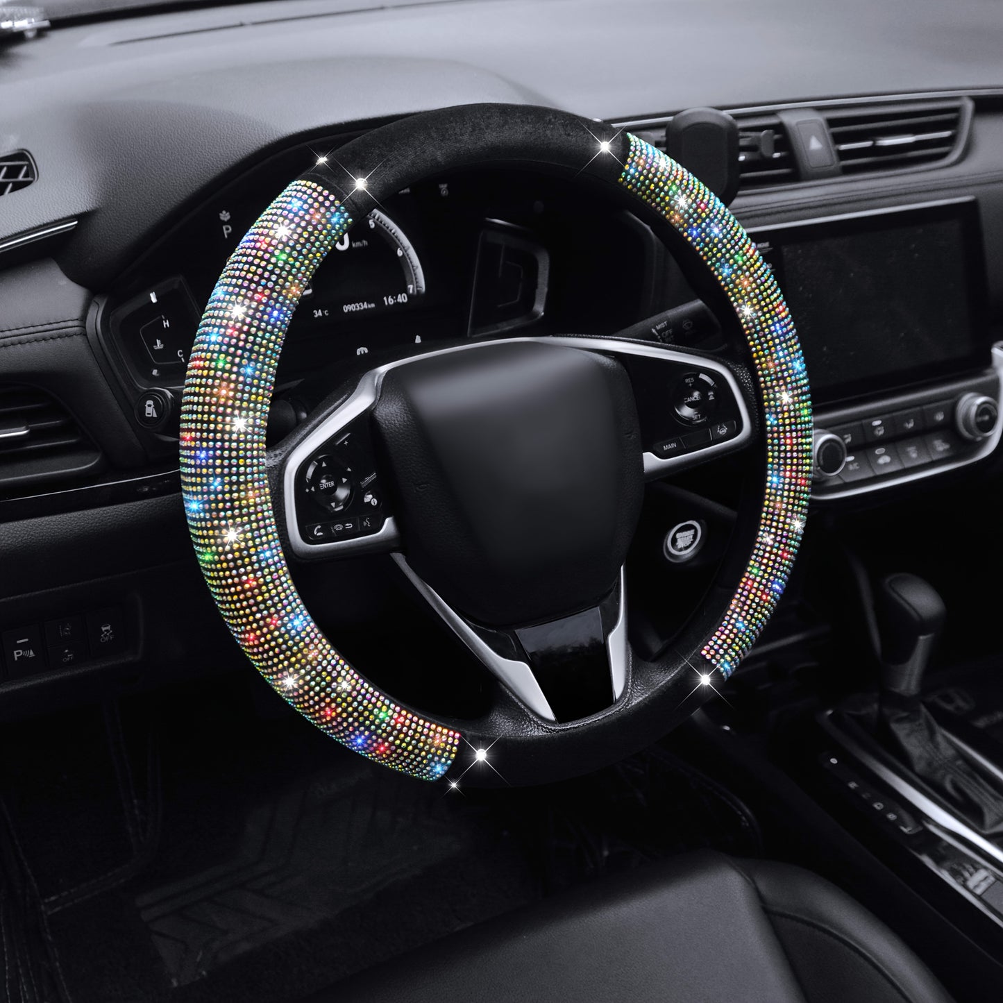 Housse de Volant Ornee de Diamants - Luxe & Confort Universel