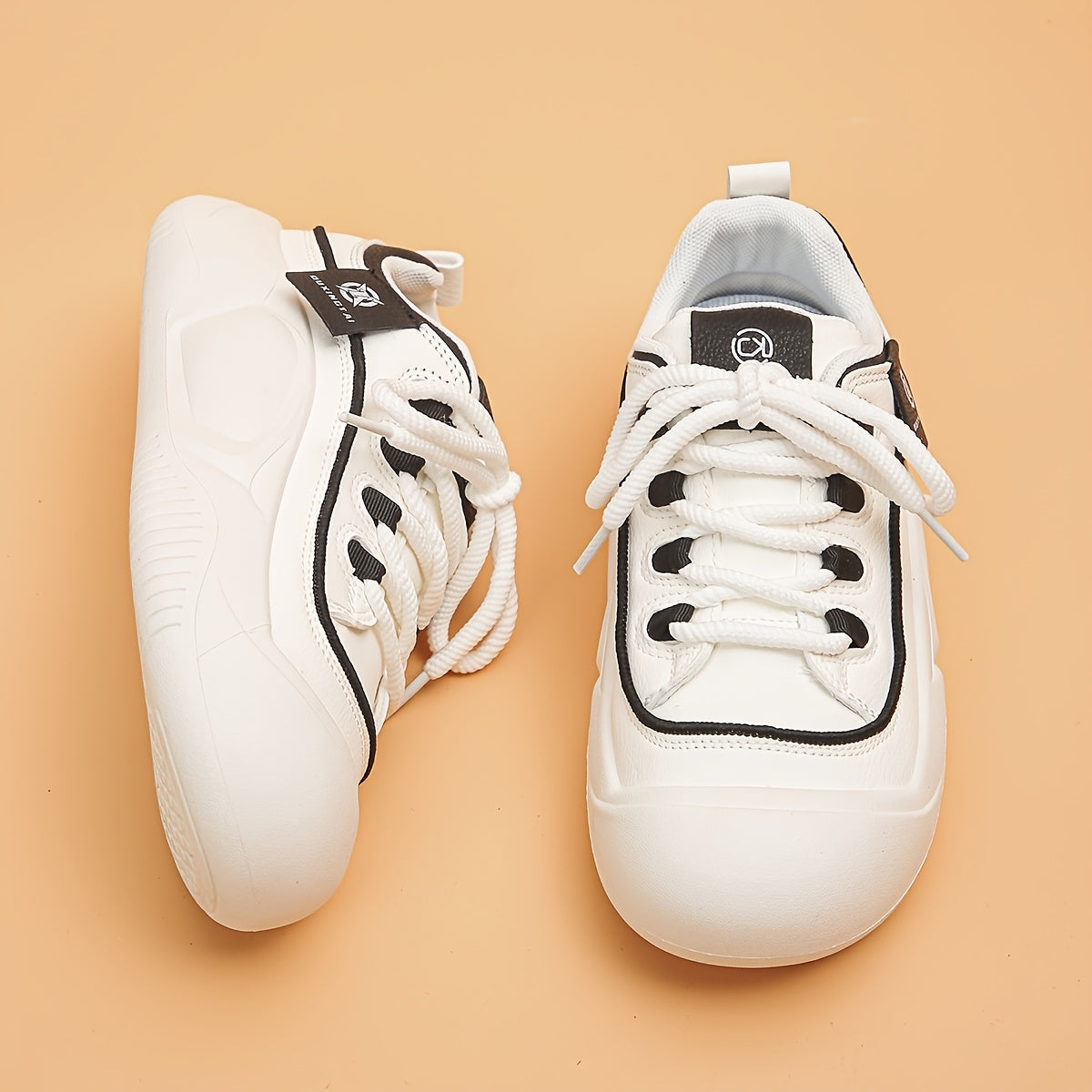 Chaussures Tendance Femme Toutes Saisons — Semelle Épaisse, Lacets, 2 Coloris, EU 35.5-39
