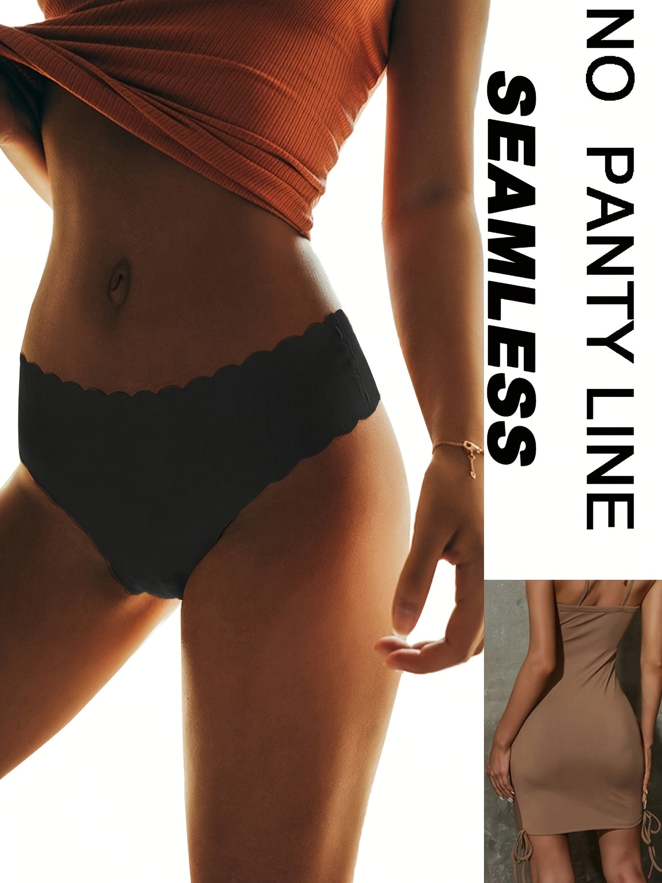 Lot de 7 Strings Sans Coutures Femme Taille Basse - Invisible & Sexy