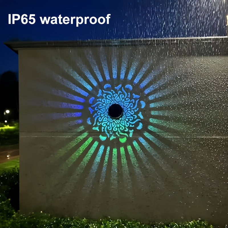 Lot de 2 Appliques Solaires Murales Extérieur RGB – Capteur Auto & Intensité Variable