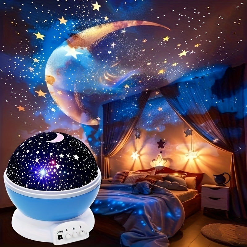 Projecteur d'étoiles et de lune rotatif 3D alimenté par USB - Topdecheztop.fr