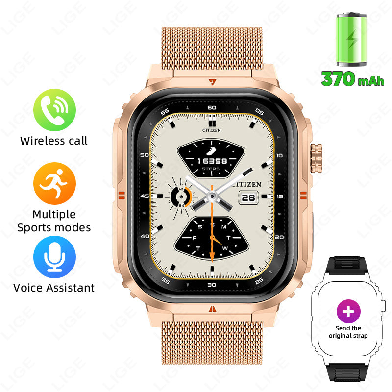 Montre Connectee LIGE Homme Femme - Etanche IP68, Notifications, Declencheur Photo