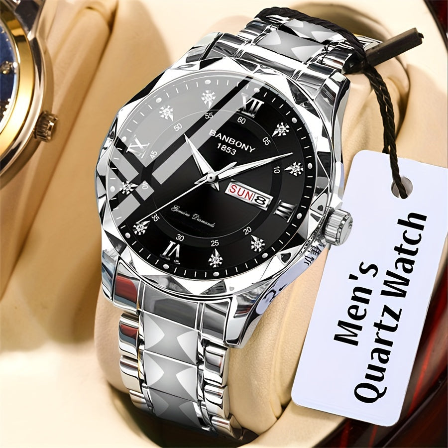 Montre multifonctionnelle pour homme avec bracelet en acier inoxydable - Topdecheztop.fr