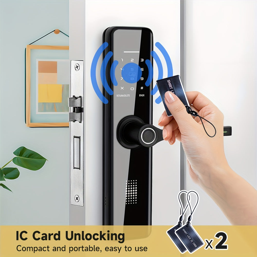 Serrure Connectée SUMUS – Empreinte Digitale, Application Wi-Fi & Clavier | Alliage Aluminium, Résistante aux Chocs