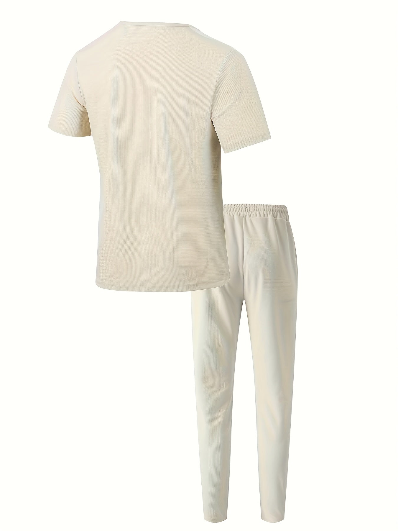 Ensemble jogging homme haut et pantalon à cordon - Col ras du cou, 6 coloris, printemps-automne