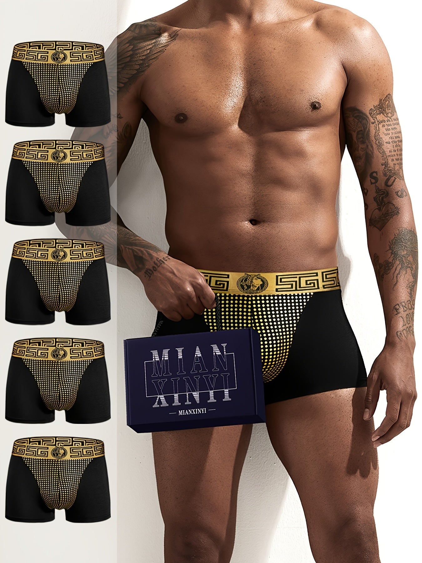 Lot de 5 boxers courts pour homme - Topdecheztop.fr