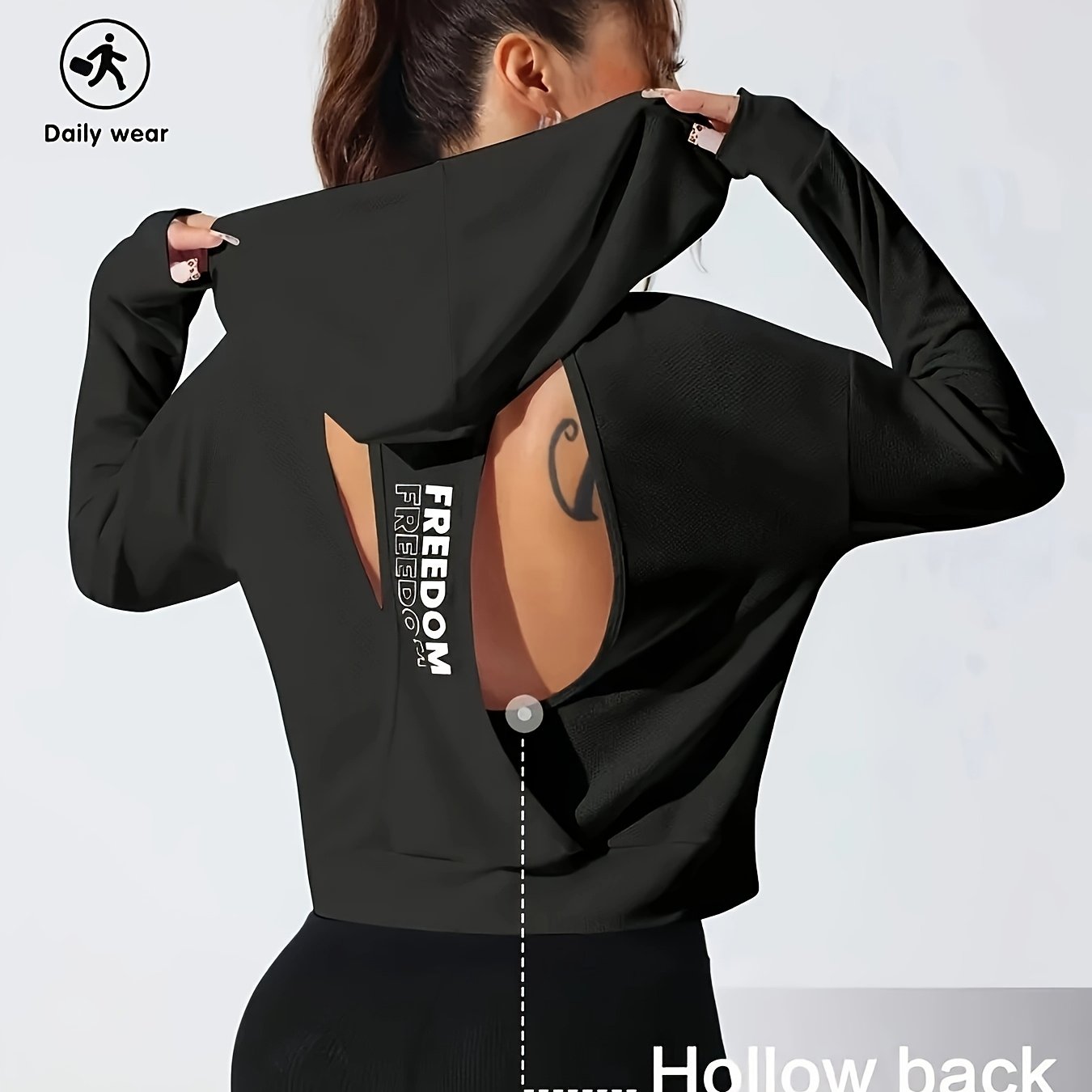 Sweat à capuche  à manches longues pour femme - Topdecheztop.fr