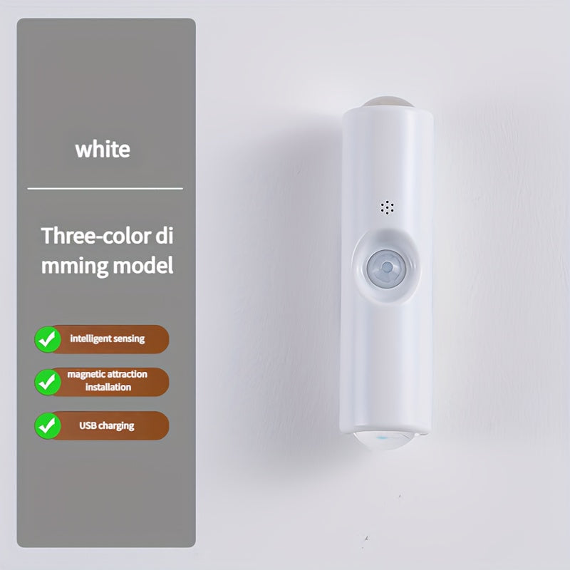 Lot 3 Appliques Murales LED Oeil de Chat Detecteur Mouvement RGB Rechargeable USB