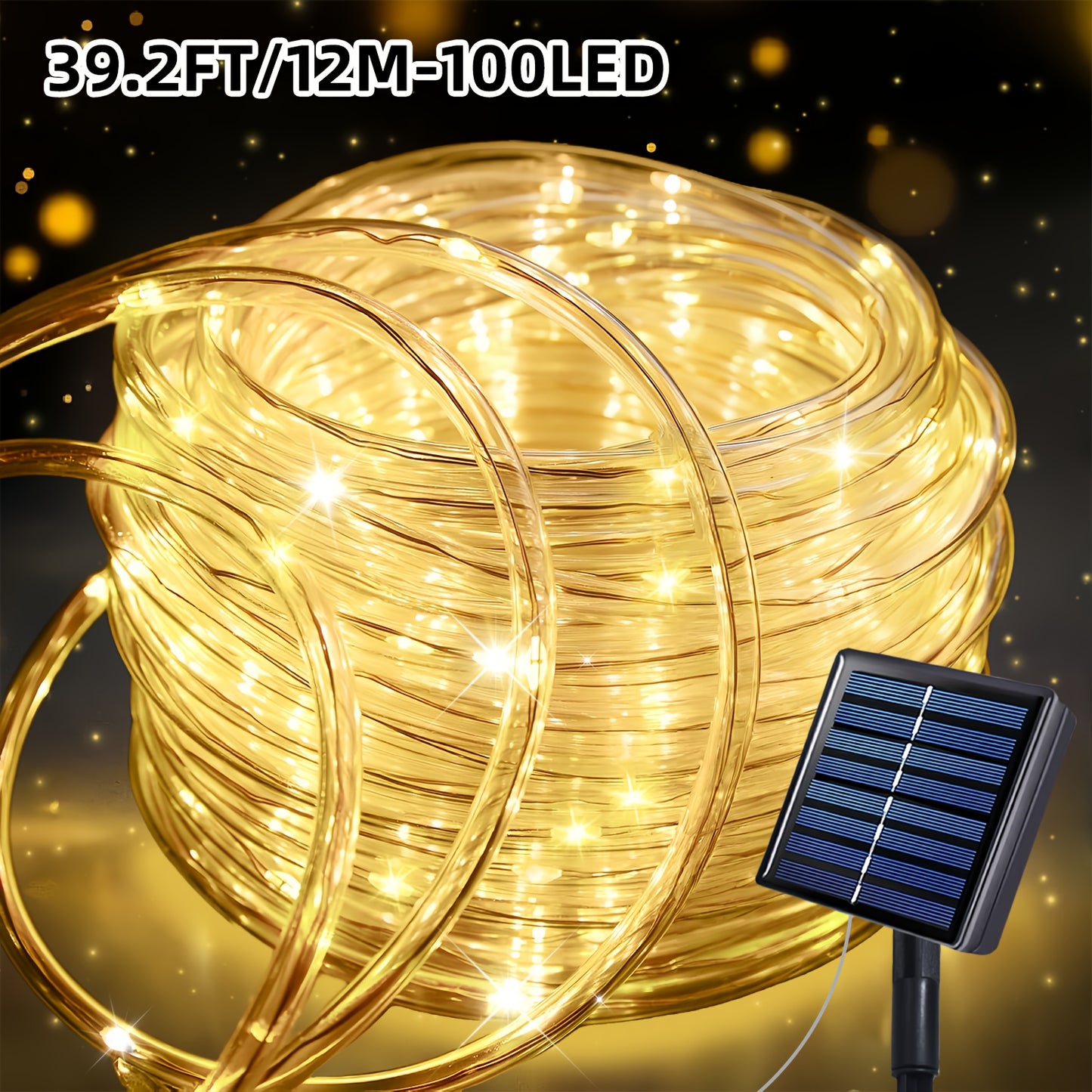 Guirlande Solaire LED - 8 Modes, IPX4, Telecommande, Interieur Exterieur, 50 a 300 LED