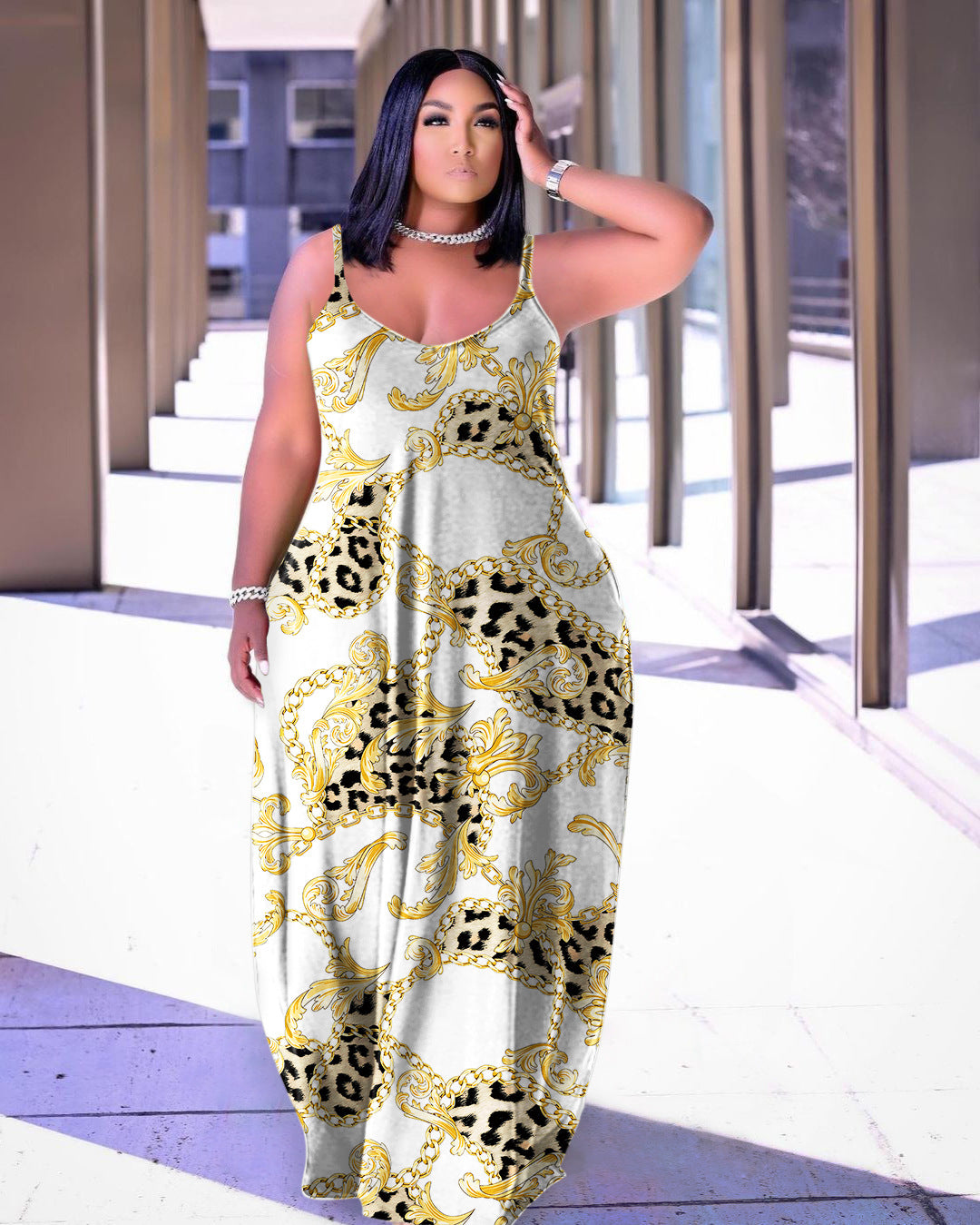 Robe d'été légère à bretelles et imprimé floral - Style mode urbaine femme