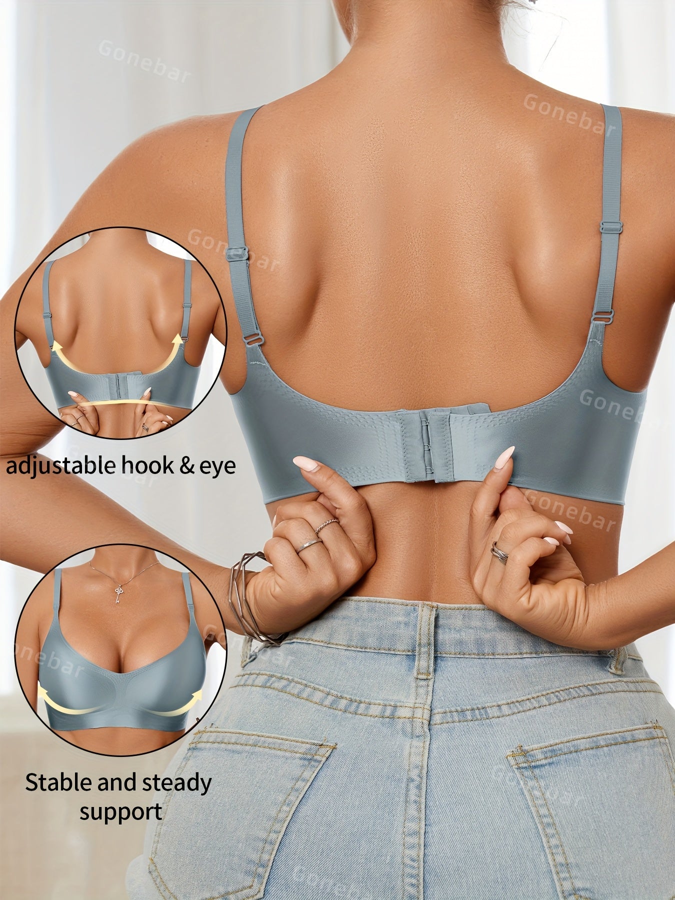 Lot de 3 Soutiens-Gorge Sans Coutures Femme - Brassiere Confort Invisible