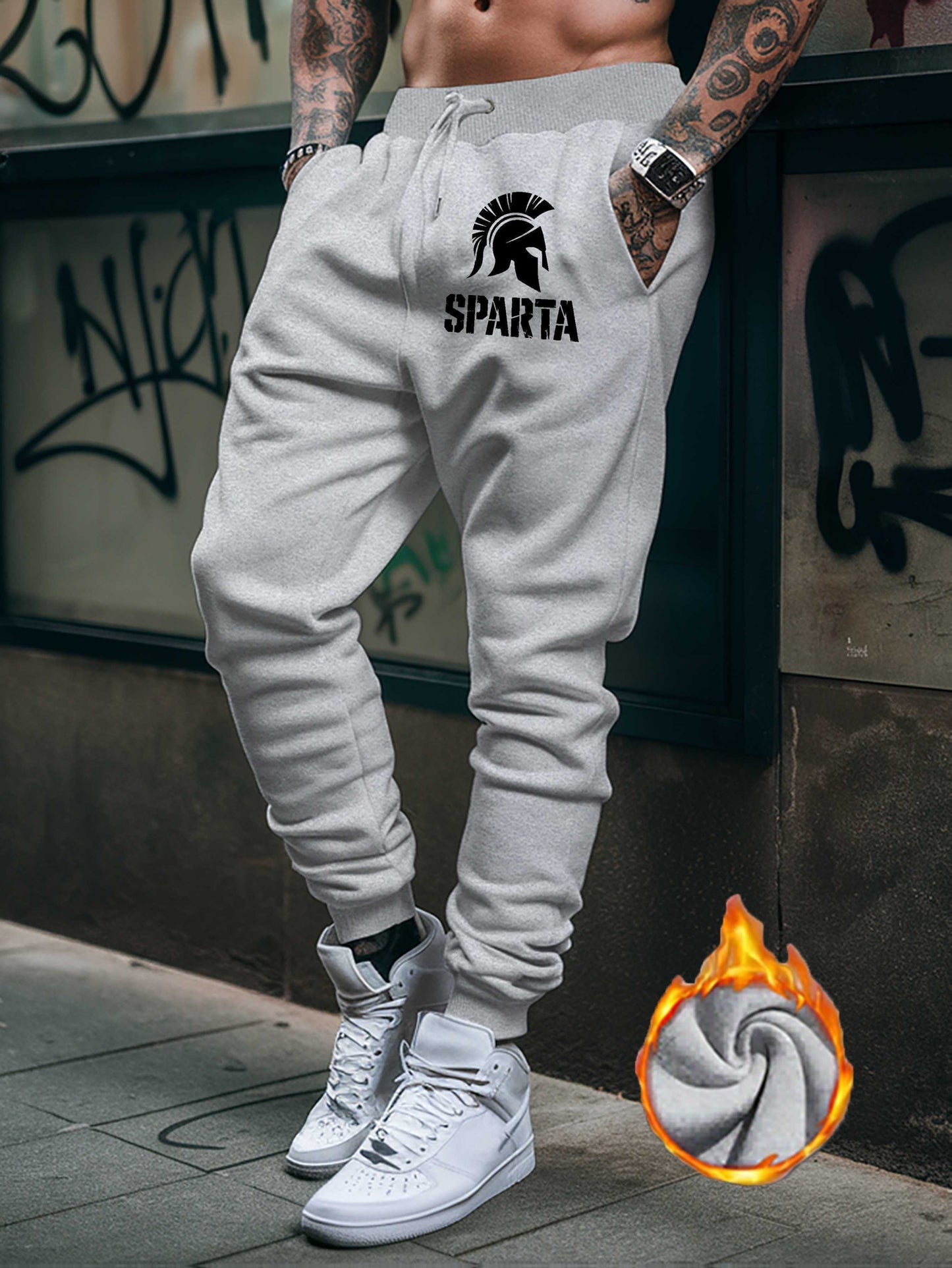 Pantalon Graphique Sparta Soccer Club Homme – 100% Polyester, 12 Coloris, S à XXL