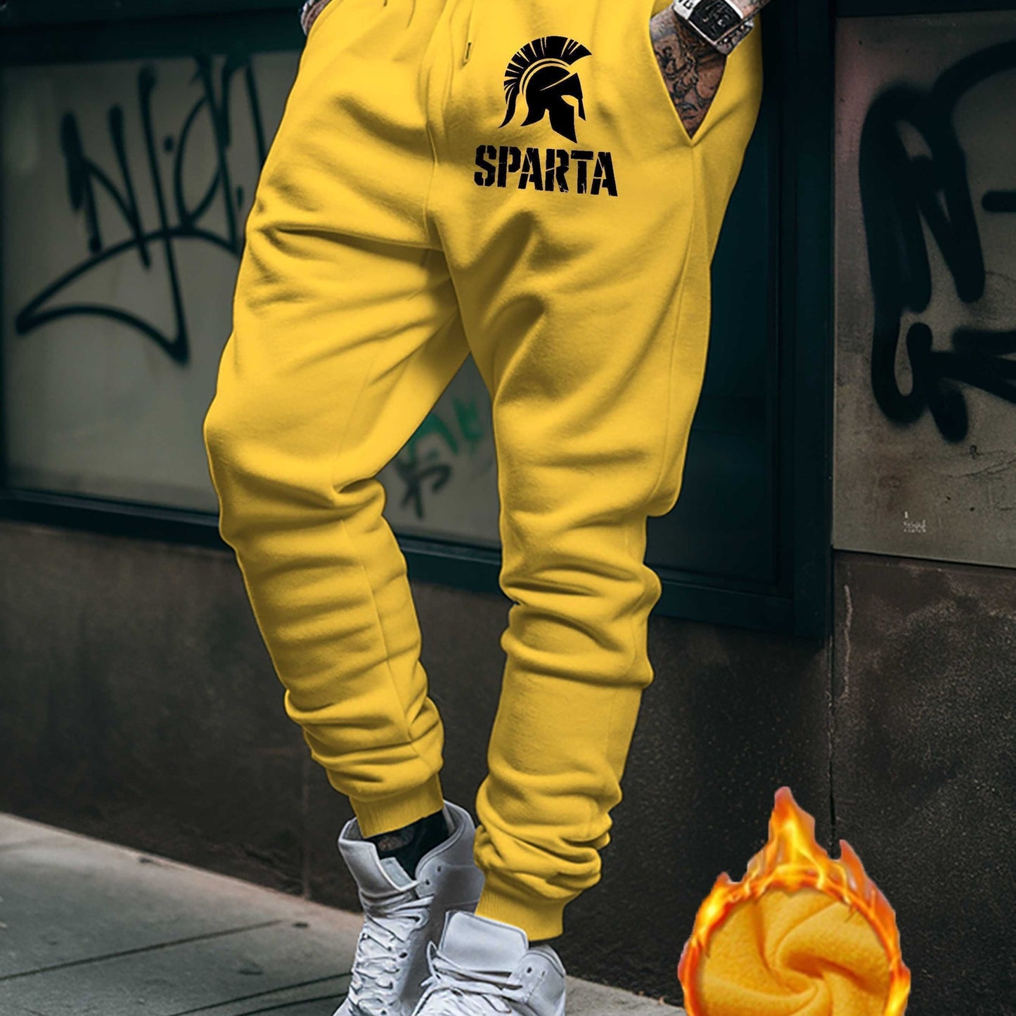 Pantalon Graphique Sparta Soccer Club Homme – 100% Polyester, 12 Coloris, S à XXL