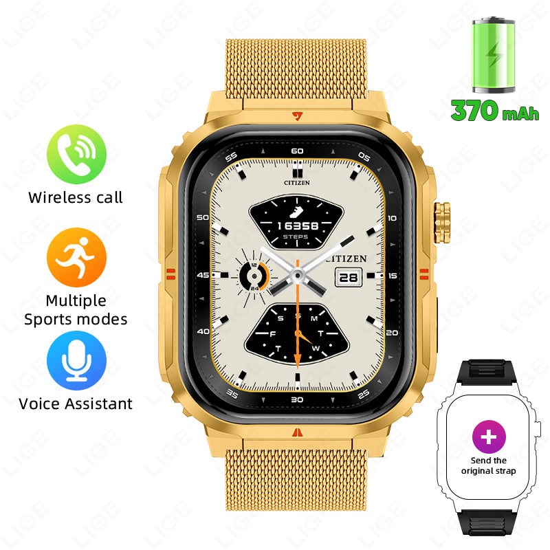 Montre Connectee LIGE Homme Femme - Etanche IP68, Notifications, Declencheur Photo