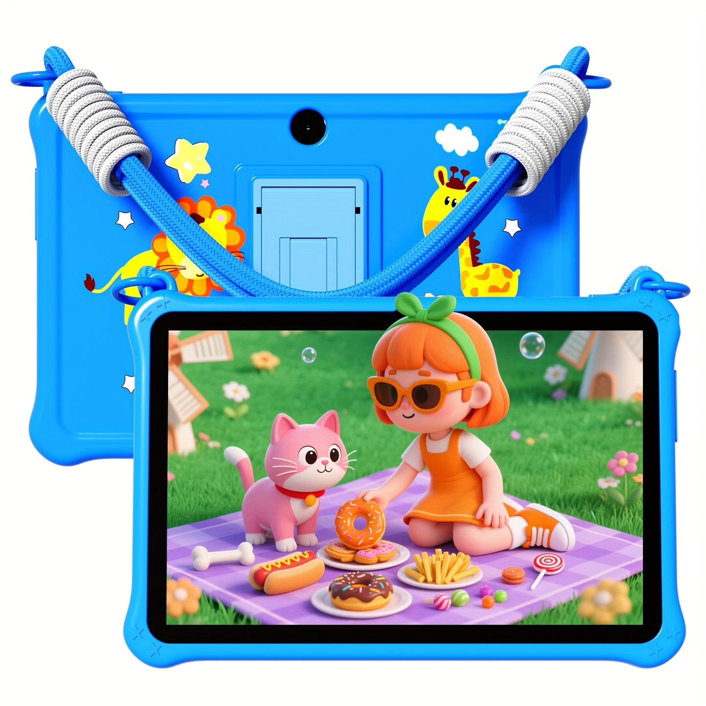 Tablette Enfants 7 Pouces Android 13 - Etui de Protection, 2GB RAM + 32GB ROM, Processeur Quadricœur, Double Camera, Wi-Fi, USB-C, 3 Ans et Plus