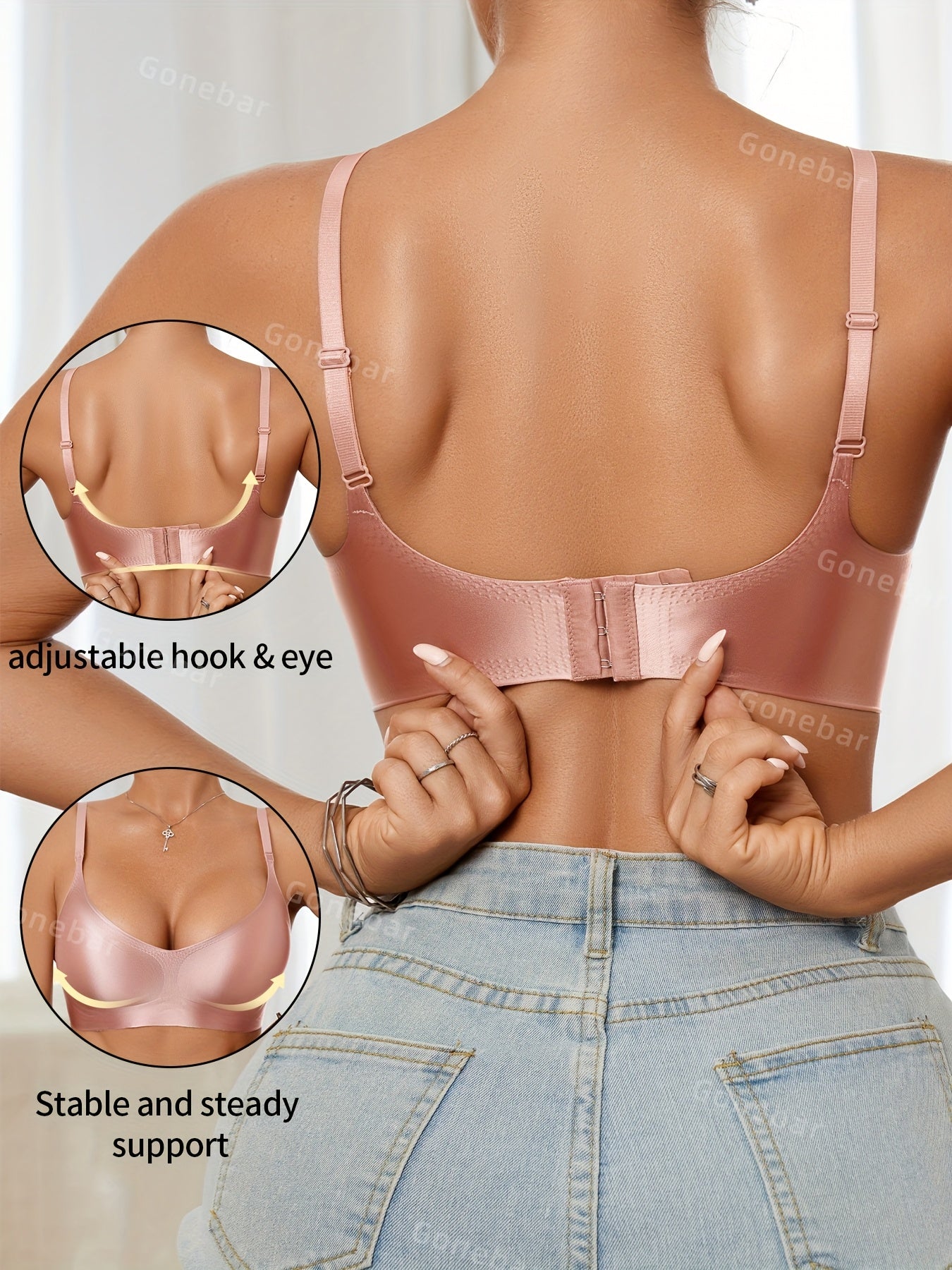 Lot de 3 Soutiens-Gorge Sans Coutures Femme - Brassiere Confort Invisible