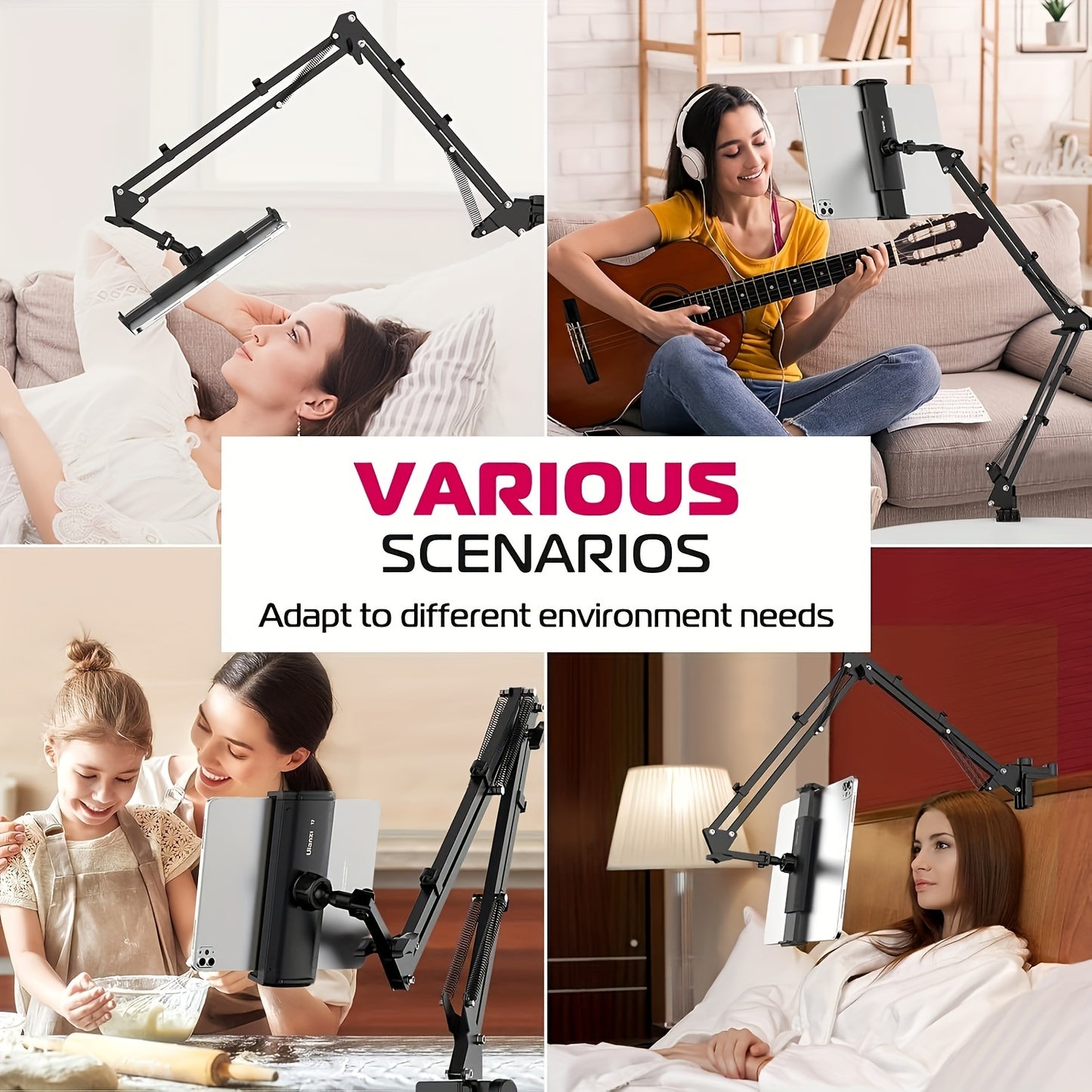 Support de Bureau Extensible – Fer, Modulable, Multi-écrans, Universel