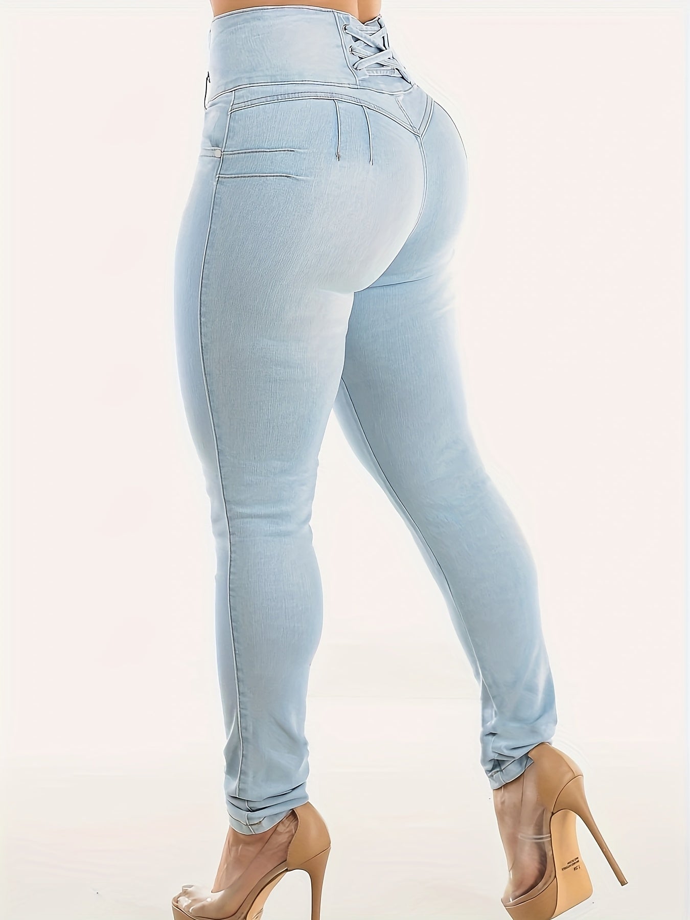 Jean Skinny Taille Haute Femme - Coupe Slim Boheme, Toutes Saisons