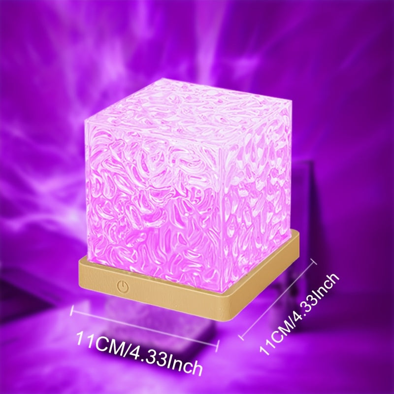 Projecteur de lumière nocturne 16 couleurs, cube lumineux en cristal - Topdecheztop.fr