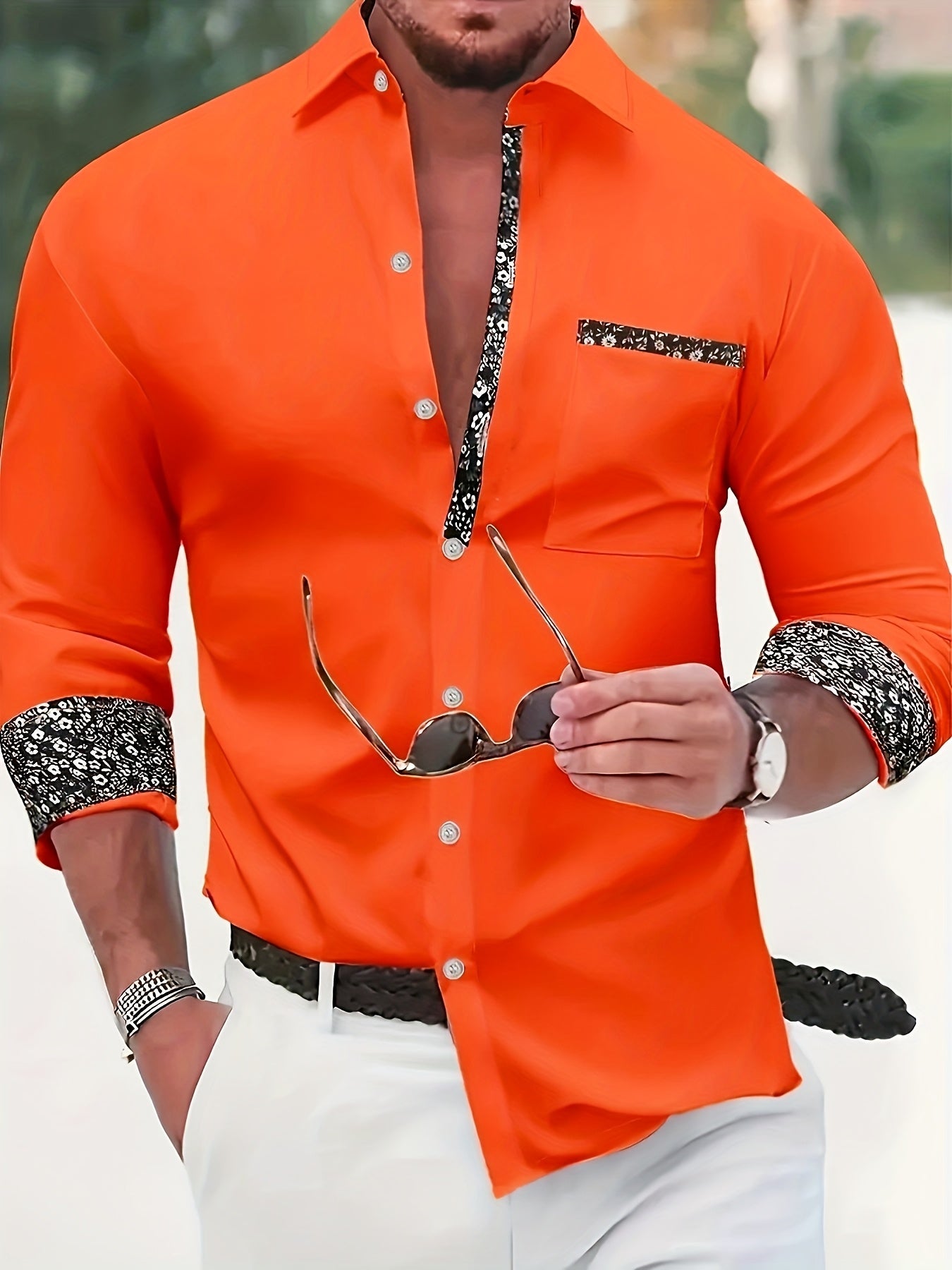 Chemise décontractée à manches longues pour homme - Topdecheztop.fr